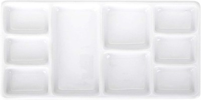 Vanenjoy White Square Ceramic Artist Paint Palette,Porcelain Watercolor Palette,