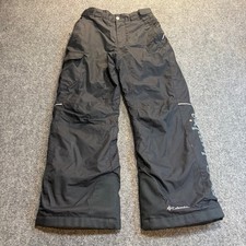 Columbia Kids Medium Omni Heat Black Insulated Snow Pants Lined Ski Snowboard