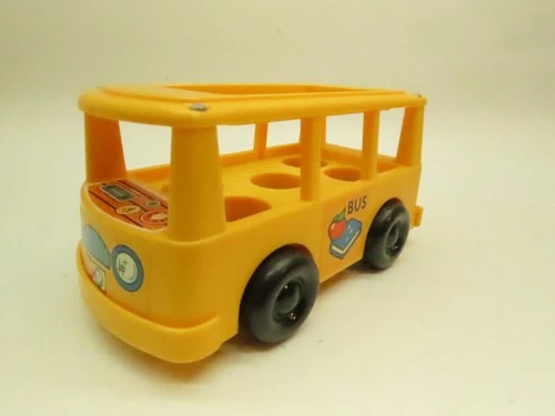 Vintage Fisher Price Little People Nursery Bus Model #929