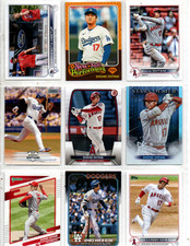 SHOHEI OHTANI 18 DIFFERENT CARD LOT ANGELS-DODGERS