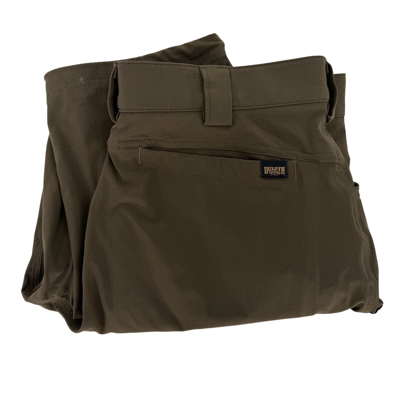 Duluth Trading Co Armachillo Cooling Pants Mens 38X30 Brown Ripstop Hiking Work