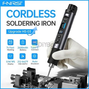 FNIRSI HS-03 Kit de fer à souder sans fil 10W USB-C Temps réglable rechargeable