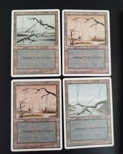 Magic the gathering revised foreign white border Italian 1995 , swamp x4 LP