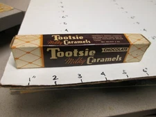 TOOTSIE ROLL caramel chocolate1940s vintage theater size candy box store display