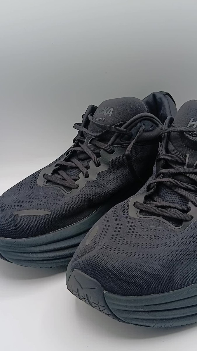 Hoka One One Mens S 16D Bondi 8 1123202 BBLC Black Running Shoe