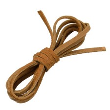 2.19 Yard 5mm Flat Leather Cord Braiding String for DIY Crafts Yellow Ochre