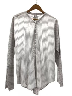 ATHA Long-Sleeve Shirt, Free Size, Cotton, Gray Stripe, A-2210-S-04