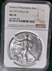 2017  MS70  Silver Eagle  -  Philadelphia  -  NGC