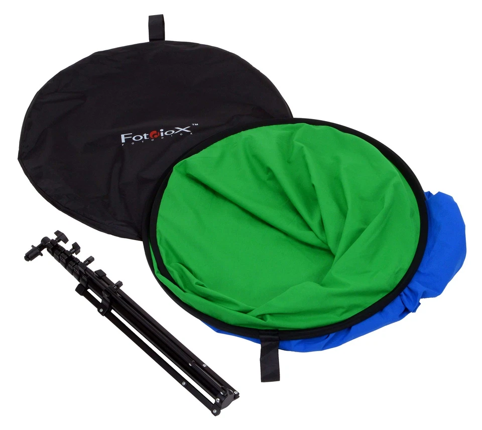 5'x7' Collapsible Chromakey Green + Blue 2-in-1 Background, Backdrop kit w/St... - Image 2 of 4