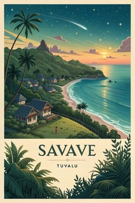 Lebendiges Gorontalo Indonesien Reise Poster - Exotische Landschaft Kunstdruck A1-A4 Poste