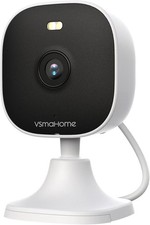 Cámara de seguridad exterior VSMAHOME, cámara WiFi 2K con zoom 8X, cámara doméstica enchufable