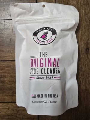 Pink Miracle Shoe Cleaner Kit w/ Brush - 4 oz Sneaker Fabric and Sole Cleaning