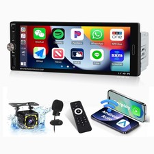 Single 1 Din Car Stereo with 6.9'' Wireless Apple CarPlay/Android Auto AM/FM BT