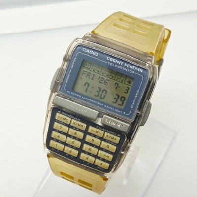 CASIO DBC-63 COGNIT SCHEMA TELEMEMO 50 Data Bank Digital Watch From Japan