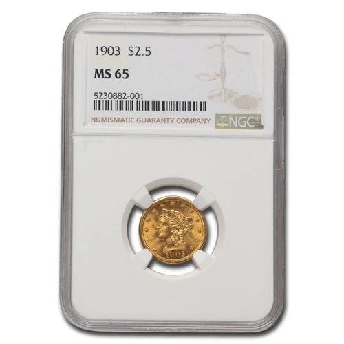 1903 $2.50 Liberty Gold Quarter Eagle MS-65 NGC