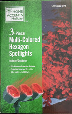 Home Accents 3-Piece Multi-Colored Hexagon Spotlights