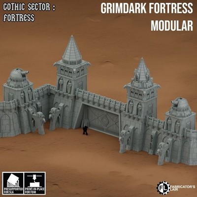 Grimdark Wargaming Gothic Fortress Modular Walls Gelände