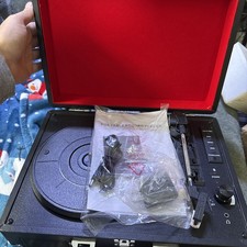 Portable Suitcase Record Player w/ Bluetooth