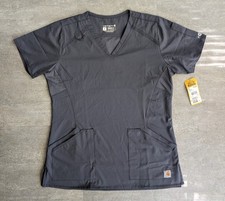 Carhartt C12106 Women's Force Modern Fit V-Neck Scrub Top Grey Size Small NWT