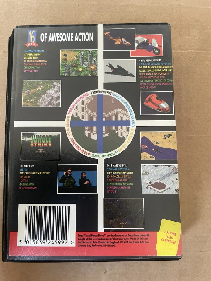 Sega Mega Drive Jungle Strike CIB Boxed Pal Version Fast Despatch Next Day  - Image 4 of 4