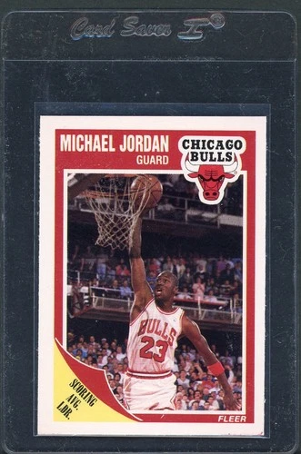1989-90 Fleer - Michael Jordan #21 Chicago Bulls NBA Basketball HOF