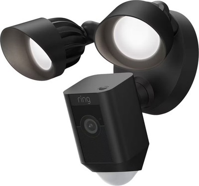 Ring - Floodlight Cam Plus Outdoor Wired 1080p Surveillance Camera - Black