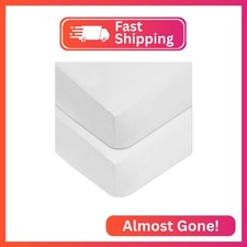 American Baby Company 2 Pack 100 Natural Cotton Fitted Mini Crib Sheets 38" x 2