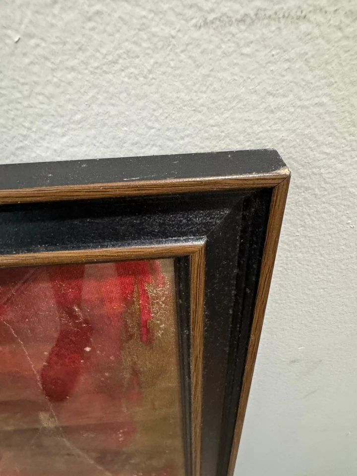 Framed Jazz Musician Saxophone Painting Print – Abstract Red Wall Art - Image 2 of 2