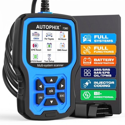 Full System OBD2 Scanner Diagnostic Tool ABS BMS EPB Code Reader Fit for Toyota