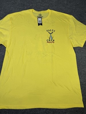 Salty Crew T-Shirt 3XL Yellow Chasing Tail Graphic Short Sleeve NWT