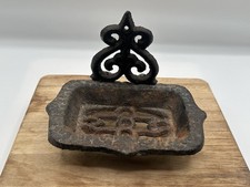 Cast Iron Soap Dish Holder Primitive Country H4.5  x 4  x 5.5  