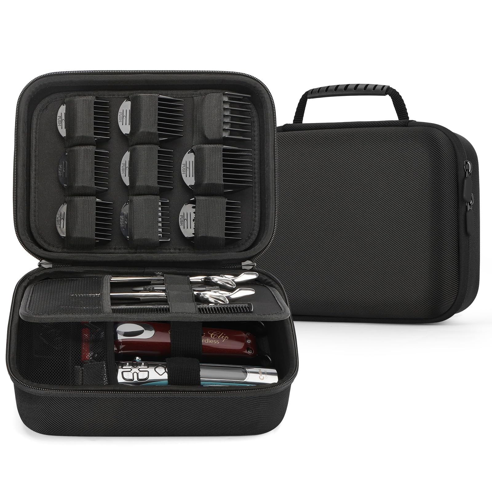Barber Accessories Case for Hair Clippers and Mens Grooming Supplies