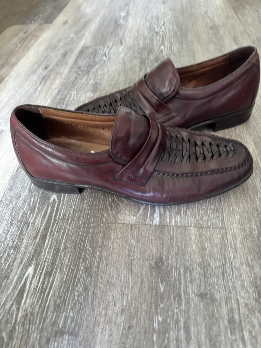 Whippet Wright Brown Leather Arch Preserver Hand Sewn Penny Loafer Shoes  11 C View 3
