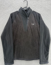 The North Face Women s XL Black Fleece Pullover Sweater Quarter Zip Embossed