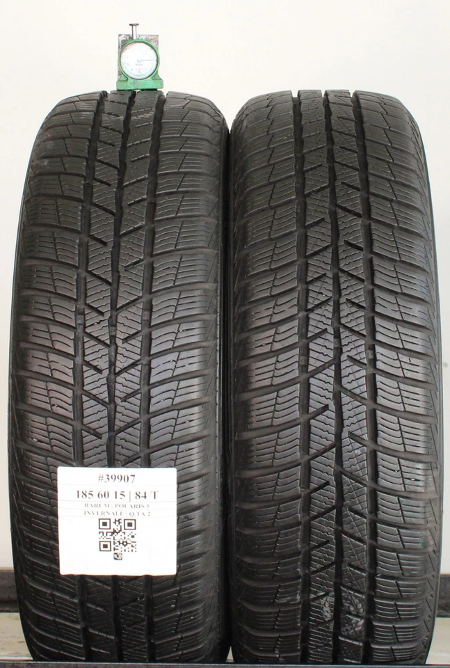 2 PNEUMATICI BARUM 185/60 R15 INVERNALI GOMME USATE 94% - ADRIATICA - Immagine 2 di 3