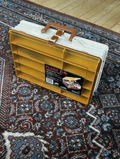 Vintage Plano Magnum 1119 Double Sided Fishing Crafts Tackle Box 15" x 12" x 5"