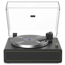 Seasonlife Turntable Record Player with Built-in Speakers Bluetooth 33 45 RPM