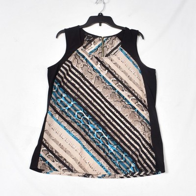 ALFANI Animal Print Cami Sleeveless Blouse Top Shirt 16
