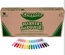 New Sealed Crayola Markers Bulk Broad Line 16 Bold Color 256 Carton Classpack