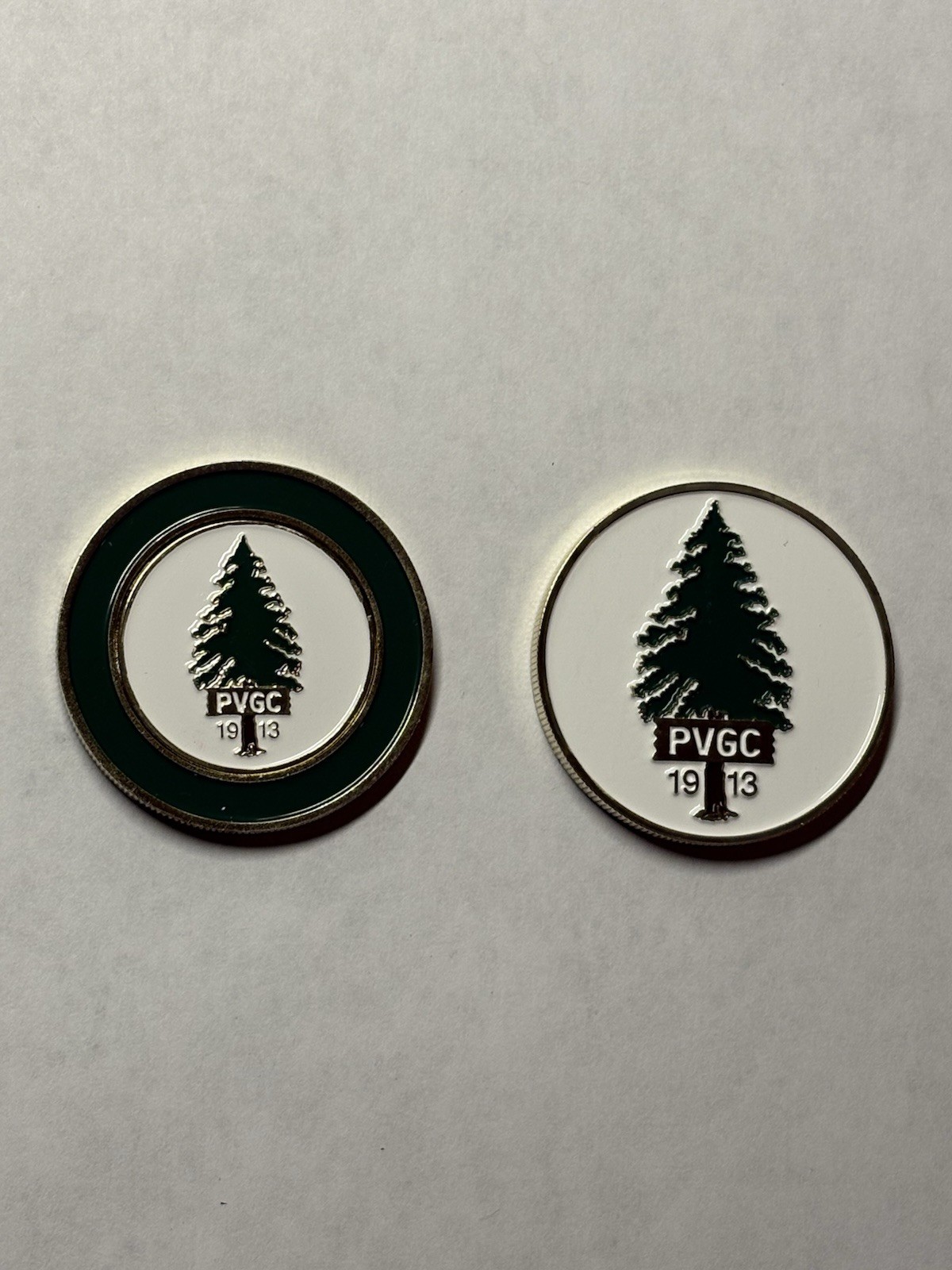 Pine Valley Golf Club Authentic Members 2PC Double-Sided Medallion Golf Marker