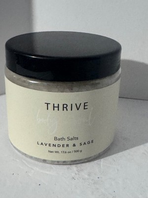 THRIVE BODY & SOUL - BATH SALTS - LAVENDER & SAGE SEALED 17.6 oz