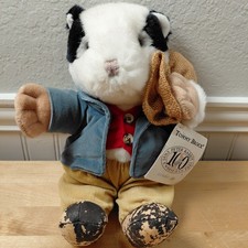 Vtg Tommy Brock Badger Eden Beatrix Potter 1993 Plush Stuffed Animal Tag READ