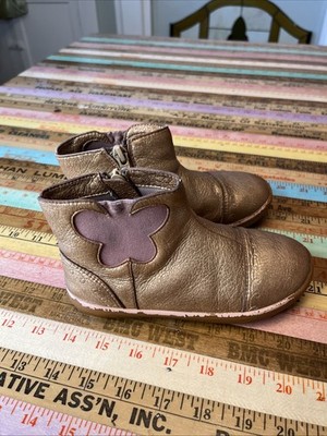 Livie & Luca Size 11 Ali Ankle Boots  Metallic Rose Pink Girls PLAY CONDITION
