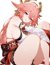 Yae Miko Waifu Sticker 6" Anime Car Decal Weatherproof
