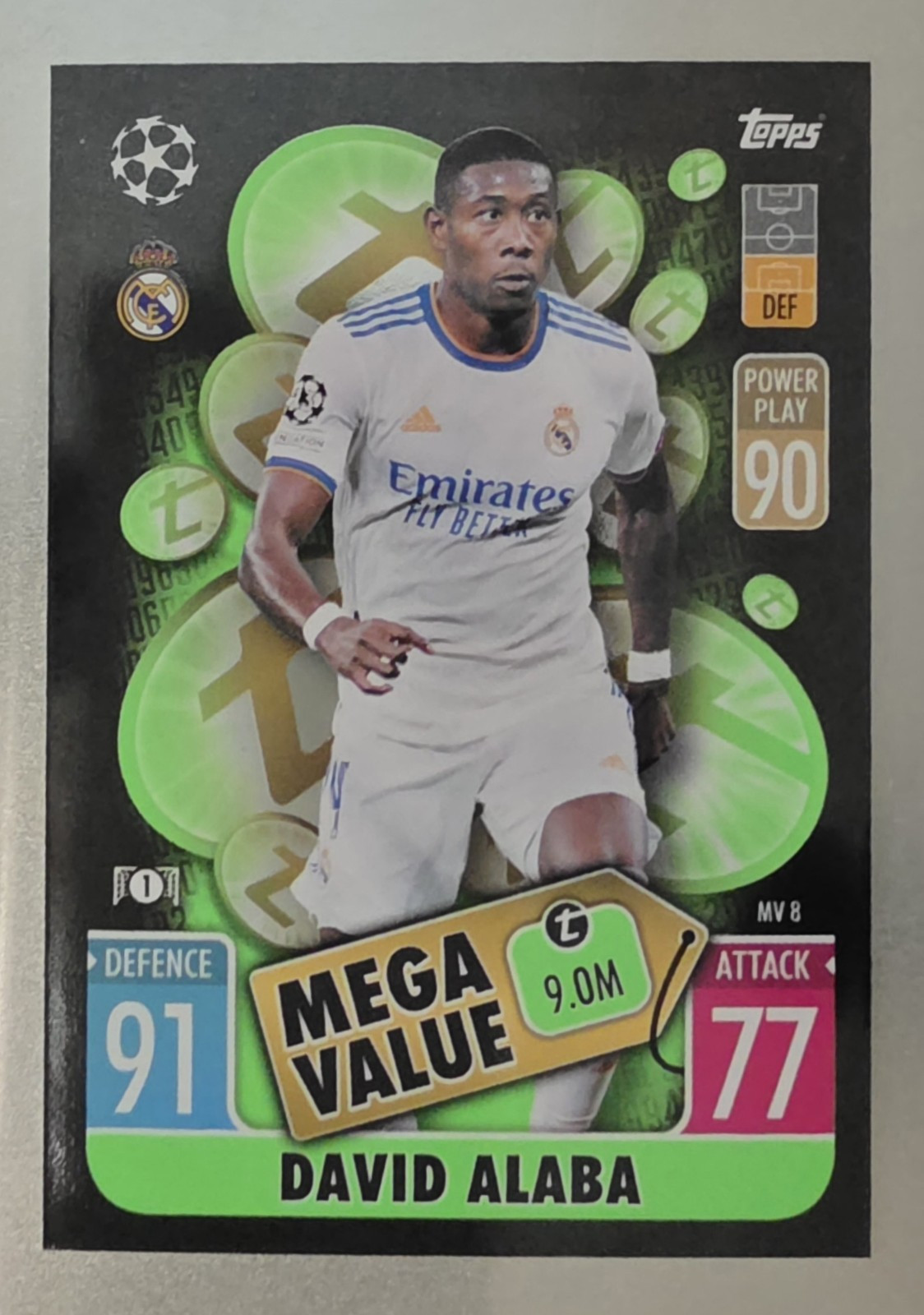 2021-22 Topps Match Attax UCL Extra - Mega Value David Alaba #MV 8