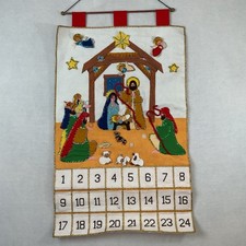 Christmas Advent Calendar Felt Sequins Handma...