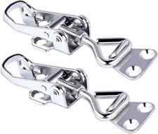 2Pcs 316 Stainless Steel Toggle Latch Clamp Marine Cabinet Boxes Lever Handle