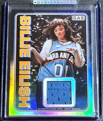 2026 GAS BILLIE EILISH Concert Stage WORN Jersey Relic Card BLACK Parallel #/200