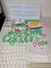 Wilton Lot Of Cake Decorating Supplies Flower Making Tools Number
