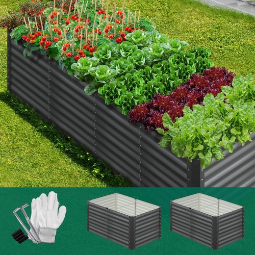 Livsip Garden Bed Kits Raised Vegetable Planter Galvanised Steel 240x80x73CM - Picture 9 of 9